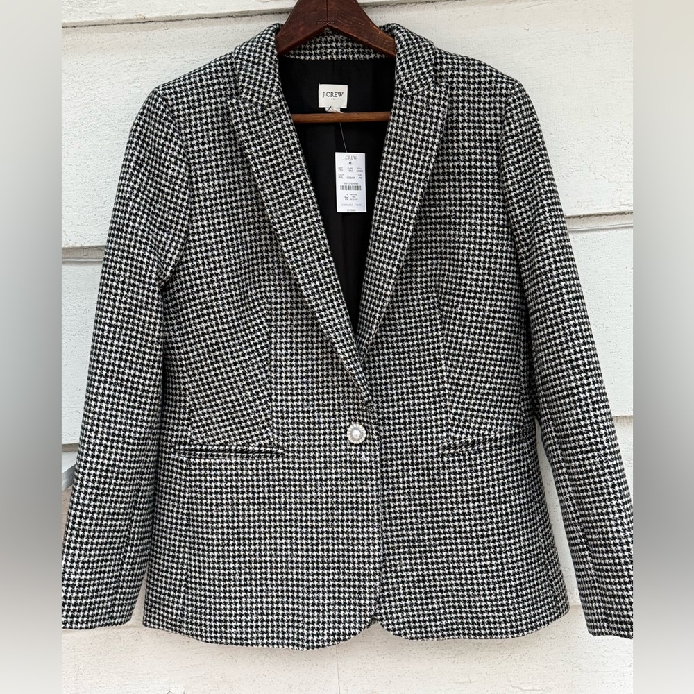 J Crew Holiday Blazer. Classic Herringbone style woven with sparkling threads.
